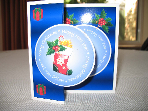 Christmas Stocking - Blue by Judith Flavel