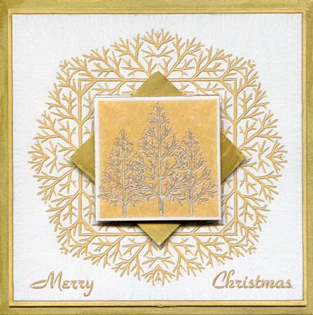 Golden Branches Card Front and Topper by Judith Flavel