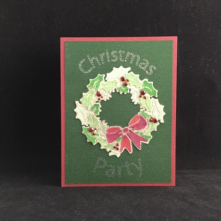 Holly Wreath Embellishment by Judith Henry