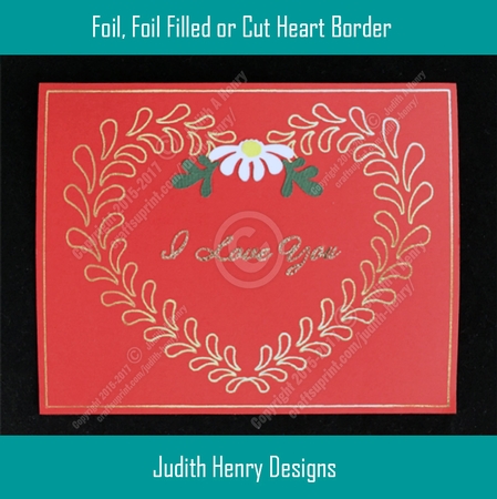Line Art Design – Foil Valentine by Judith Henry
