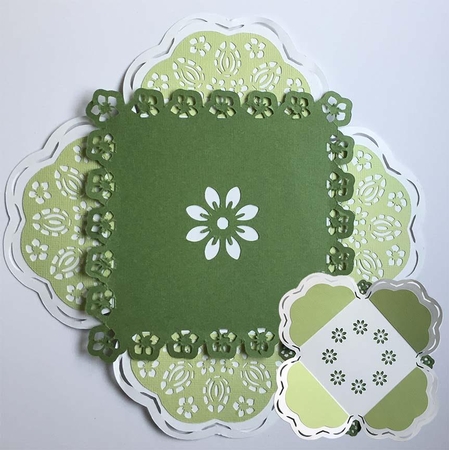 Fancy Mandala Circular Fold Card #3 by Judith Henry