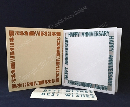 Sentiment Edge Card Folder 01 - Best Wishes, Happy Anniversary by Judith Henry
