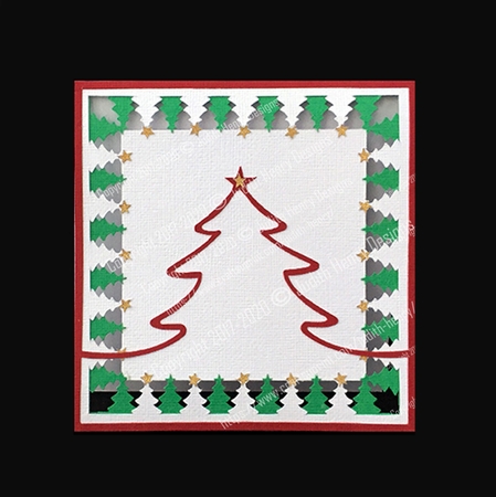 Deckled Edged Card Folder Christmas Theme #01 by Judith Henry