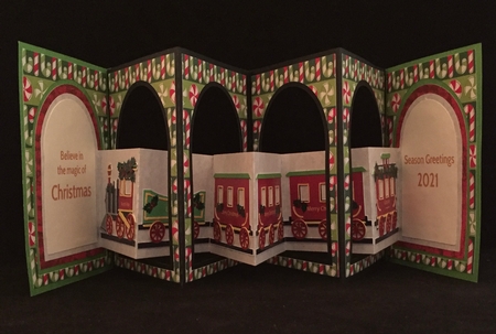 North Pole Express Accordion Card by Judith Henry