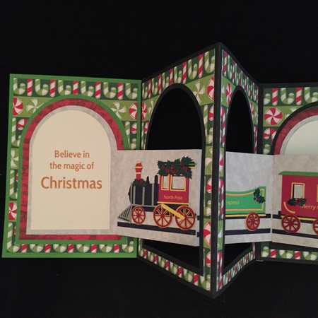 North Pole Express Accordion Card by Judith Henry