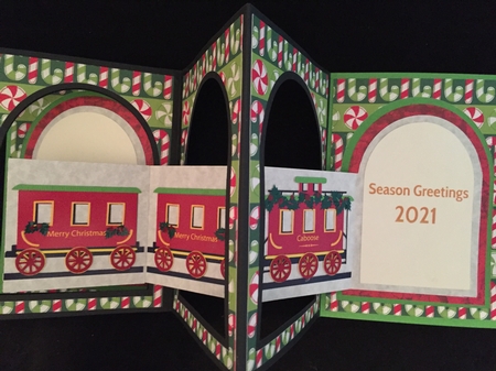 North Pole Express Accordion Card by Judith Henry