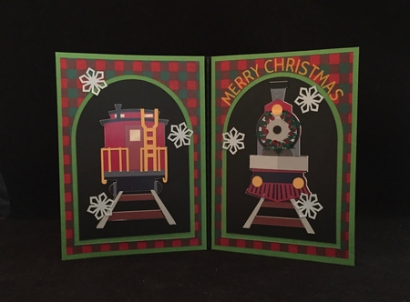North Pole Express Accordion Card by Judith Henry