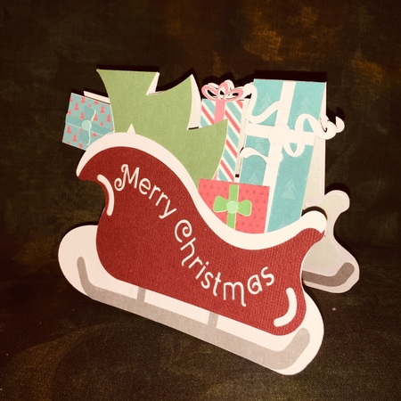 Sleigh Shape Card by Judith Henry