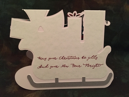 Sleigh Shape Card by Judith Henry