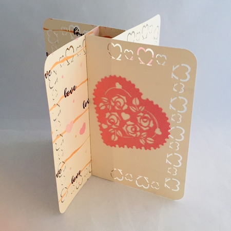 4 Deckled Edge Tower Pinwheel Blades - Valentine by Judith Henry