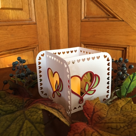 Deckled Edge Pinwheel Votive - Valentine by Judith Henry