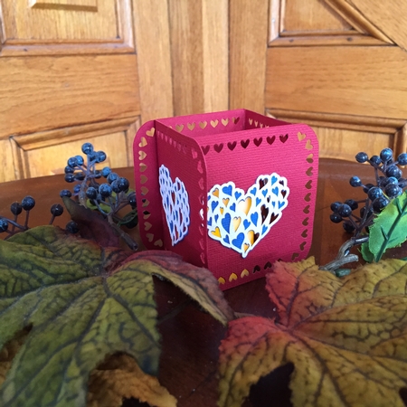Deckled Edge Pinwheel Votive - Valentine by Judith Henry
