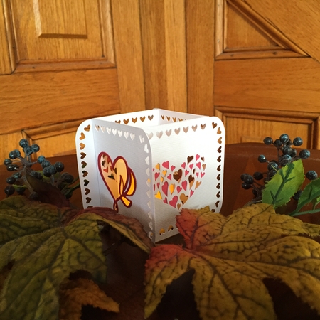 Deckled Edge Pinwheel Votive - Valentine by Judith Henry