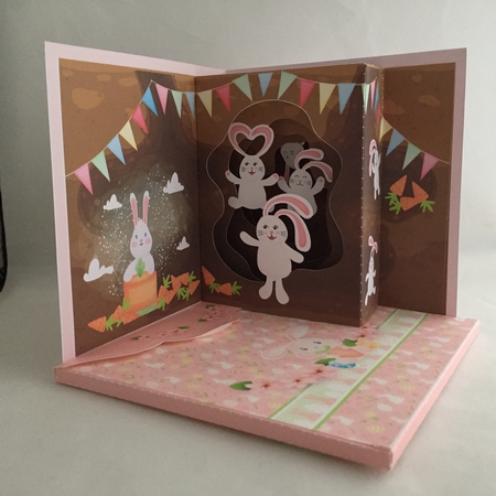 Down The Rabbit Hole Tunnel Card by Judith Henry