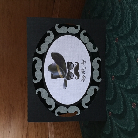 Mustache Radial Deckled Cards 02 by Judith Henry