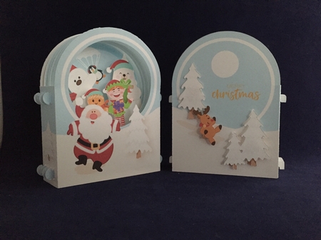 Christmas Dancers Box Card - cutting file by Judith Henry