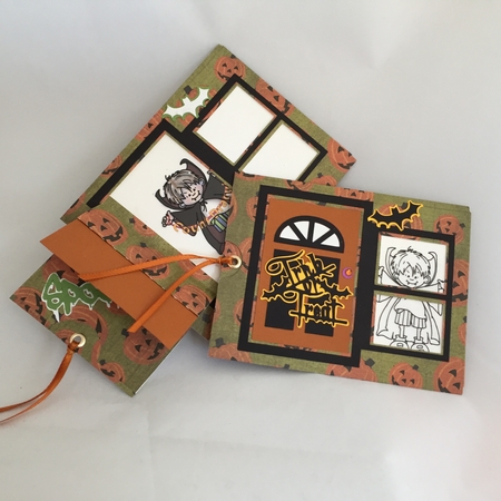Sassy Cheryl - Magic Slider Card - Halloween Monsters by Judith Henry