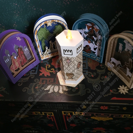 Tea Light Christ Candle by Judith Henry