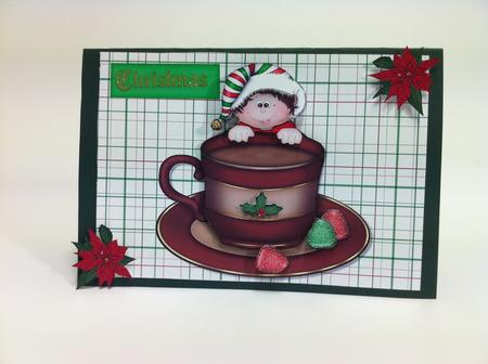 Christmas Elf & Coffee by judy borutski