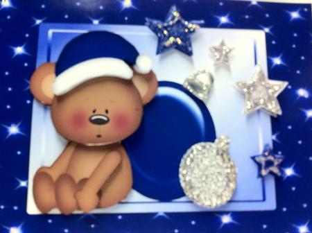 Cute Bear with Baubles by judy borutski