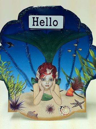 Thinking Mermaid by judy borutski