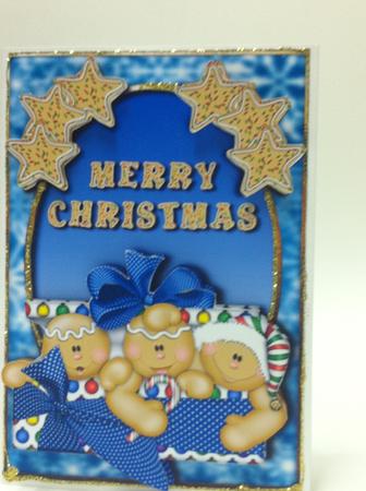 Gift Box of Christmas Cookies - Gingerbread Men by judy borutski