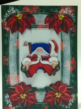 Santas Home Photo Card Front by judy borutski