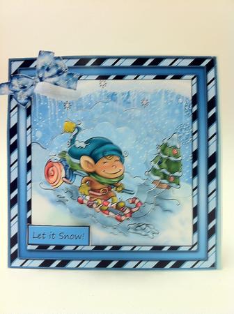 Down Hill Candy Cane by judy borutski