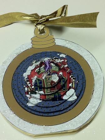 Christmas Bauble Santas Workshop by judy borutski