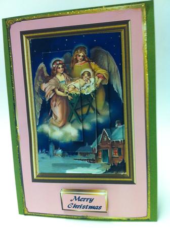 Angels Watching Over Baby Jesus Qs by judy borutski