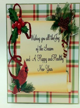 Cardinal Christmas by judy borutski