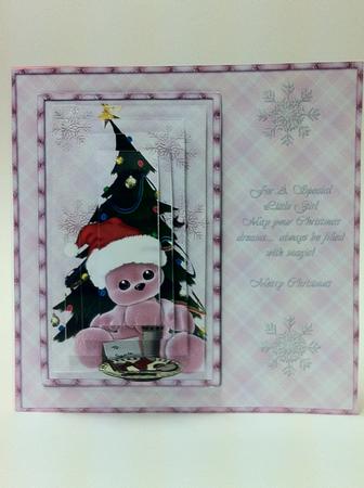 For a Special Little Girl Christmas Card by judy borutski