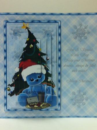 For a Special Little Boy Christmas Card by judy borutski