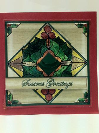 Christmas-stained Glass#2 by judy borutski