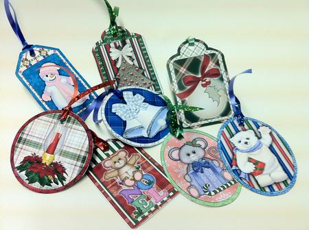 Christmas Tags by judy borutski