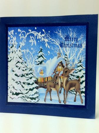 Merry Christmas Reindeer by judy borutski