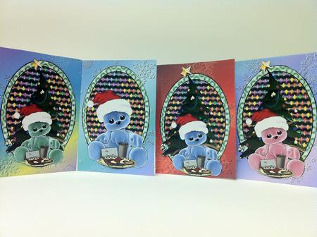 4 Christmas Plushie Teddy Toppes by judy borutski