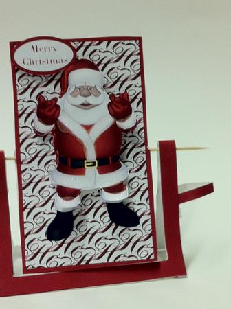 Jolly Santa Spinner Card by judy borutski