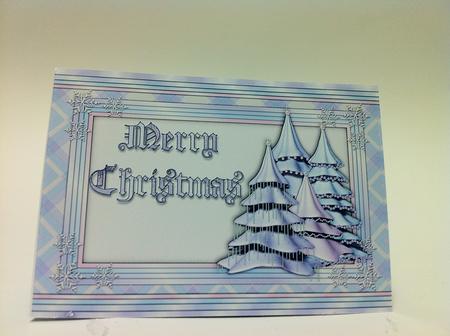 Fantasy Christmas Trees Card Front by judy borutski