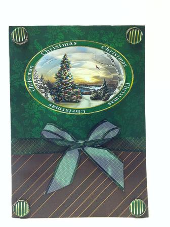 Christmas Scene Card Front by judy borutski