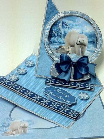Twisted Easel Arctic Bear Snow Globe by judy borutski