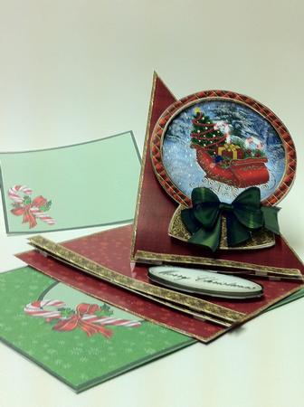 Twisted Easel Christmas Sleigh Snow Globe by judy borutski