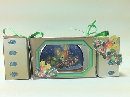 Christmas Candle See-thru Cracker Card by judy borutski