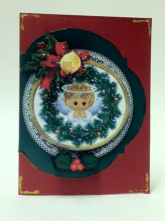 Angel Wreath Card Topper 1 by judy borutski