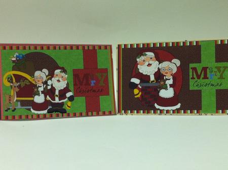 2 Santa and Mrs Claus Toppers 2 by judy borutski