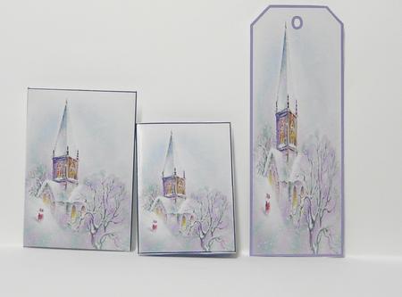 Christmas Prayer Giftcard, Tag, Envelope and Bookmark by judy borutski