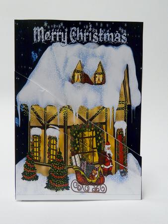Christmas House and Santa by judy borutski