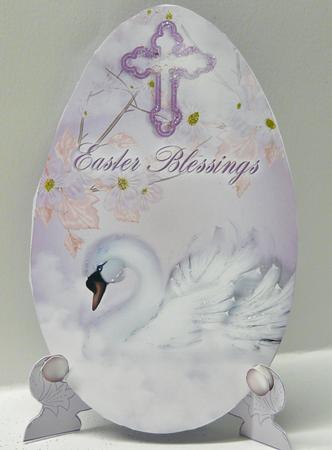 Easter Egg Plate Sheet with Swan by judy borutski