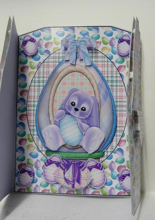 Purple Easter Bunny Jacket Card Mini Kit by judy borutski