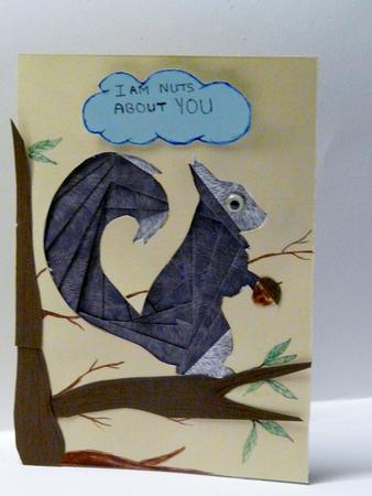 Squirrel - I Am Nuts About You  -  by judy borutski